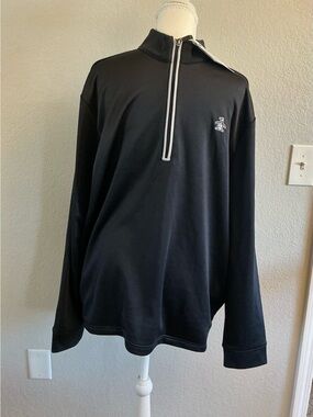 Original Penguin Golf Men's Large 1/4 Zip Pullover NWT Black